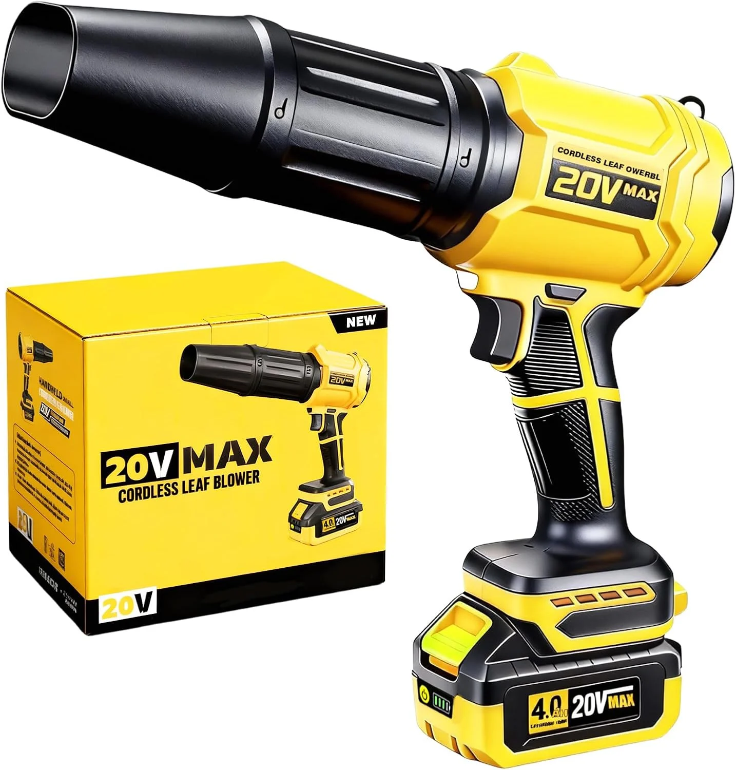 Leaf Blower for DEWALT 20V Max Battery, 720-CFM 180-MPH Handheld Electric Brushless Dust Blower with Light, Battery Powered Leaf Blowers for Patio