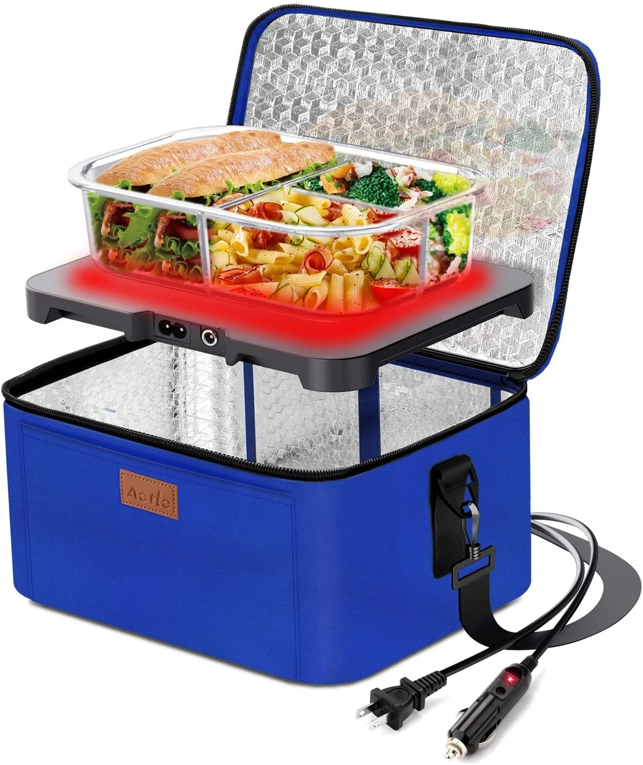 Nook Portable Oven, Electric Lunch Box Food Heater - 12V/24V/110V 3-in-1 Car Food Warmer - Mini Personal Microwave Heated Lunch Box Warmer for Car, Truck - Image 4