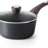 Nook SENSARTE Ceramic Nonstick Sauce Pan with Lid, 1.5 Quart Small Saucepan, White Cooking Pot with Stay Cool Handle, Non toxic Kitchen Sauce Pot, Non stick Sauciers, Induction Pot, PFOA PTFE PFAS Free