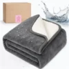Nook DOVIROS Waterproof Blanket for Bed Intimacy, Love Blanket Waterproof and Stain Proof, Absorbent, Washable Bed Protector for Couples, Liquid-Resistant Throw for Mattress Protection (80x60 Inch, Grey)