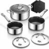Sauce pan with lid, 1.5 Quart Hybrid Nonstick Sauce pan