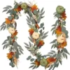 Nook Madelyn 6ft Fall Garland for Mantle with Pumpkins