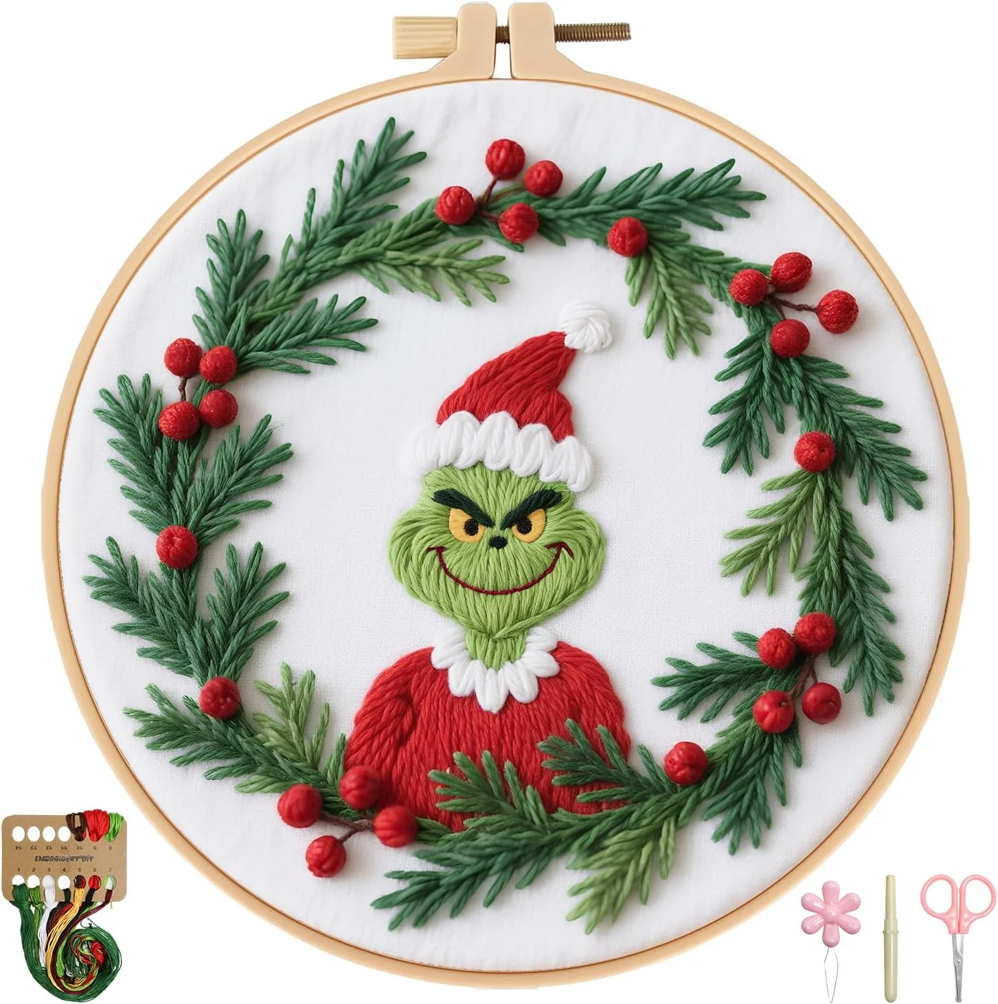 Embroidery Kit, Skeleton Cross Stitch Kits, 4 Set Craft Kits for Beginners with Pre-Printed Embroidery Fabric, Hoops, Step-by-Step Instructions - Image 2