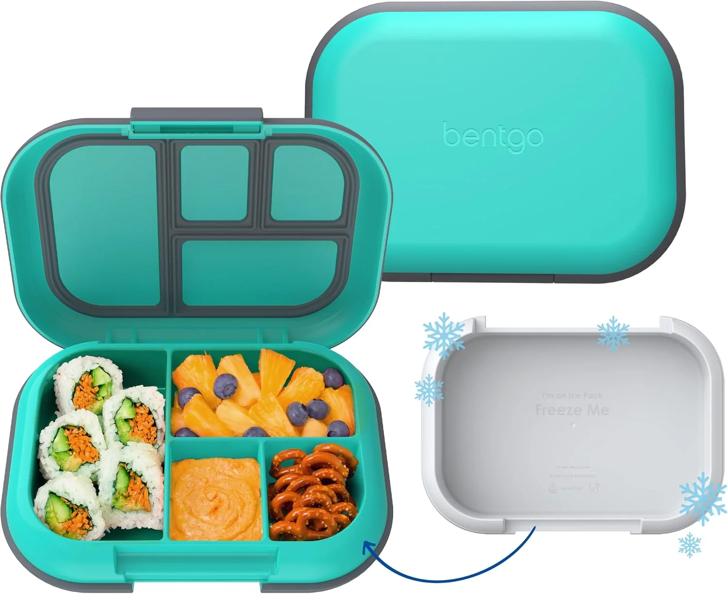 Nook Chill Kids 4-Compartment Bento Box Leakproof Lunch Box - Image 4