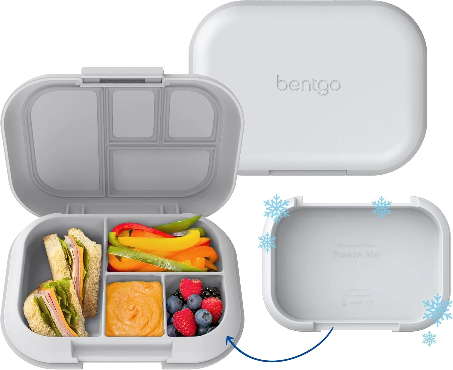 Nook Chill Kids 4-Compartment Bento Box Leakproof Lunch Box - Image 2