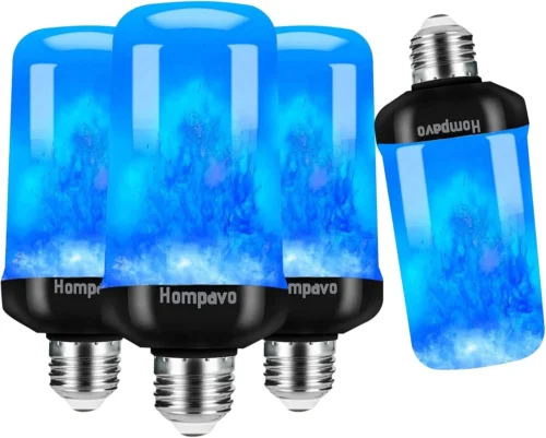 Alternative view of Nook ??Upgraded?? LED Flame Light Bulbs, 4 Modes Flickering Light Bulbs with Upside Down Effect, E26/E27 Flame Bulb for Halloween, Christmas, Party