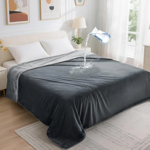 Nook LOOBANI Waterproof Blanket for Bed, Soft Flannel Twin Bed Blanket 60 x 80