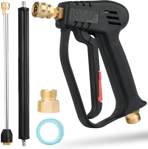 Alternative view of Nook Short Pressure Washer Gun with Swivel - High Pressure Water Handle with 3/8 Male Plug and 1/4?? Quick Connector Coupler - Power Washer Gun Compatible