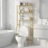 Nook 3-Tier Over Toilet Storage Rack, Anti-Wobble, Black