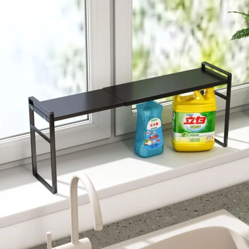 Alternative view of Nook Narrow Tall Storage Shelf for Windowsill & Kitchen, White