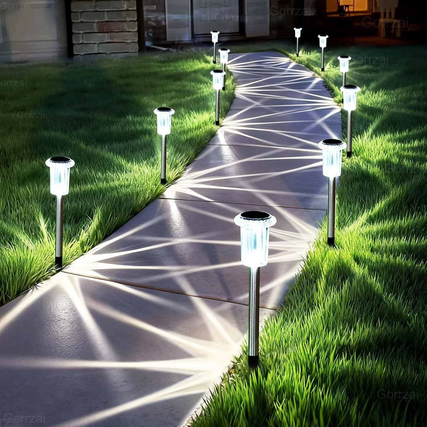 Nook Halloween Solar Lights Outdoor 10 Pack LED Purple Pathway Lights - Image 4