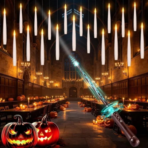 Nook Upgraded 20Pcs Floating Candles with Wand for Halloween Decorations