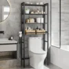 Nook 4-Tier Over the Toilet Storage, Adjustable Shelves, Basket, 68.1''H