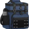 Tactical Expandable Lunch Box Men 2 Layer Cooler Bag 20 Cans Black