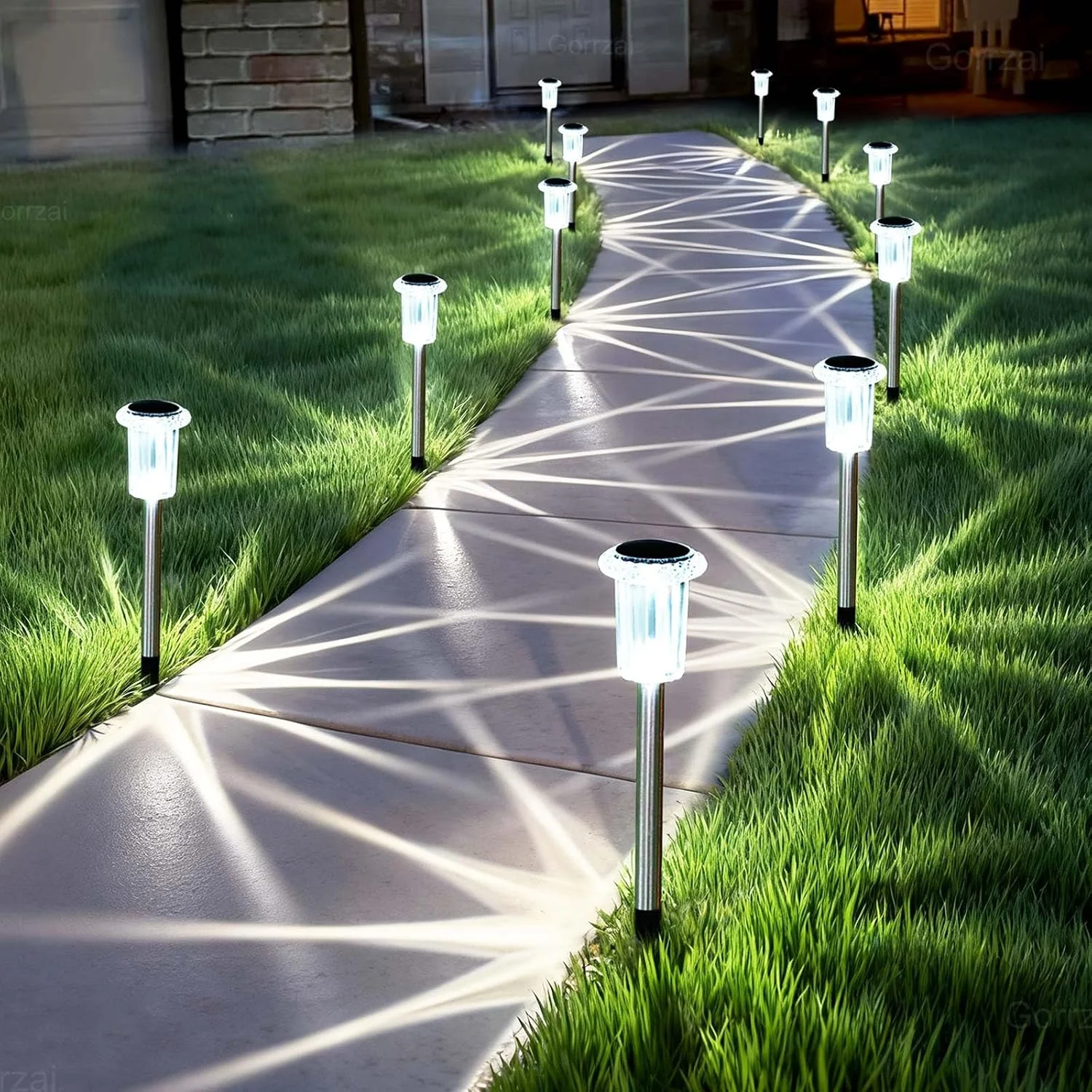 Nook Halloween Solar Lights Outdoor 10 Pack LED Purple Pathway Lights - Image 2