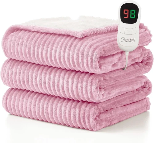 Nook Homemate Heated Blanket Electric Heating Throw 50x60 Soft Flannel Sherpa