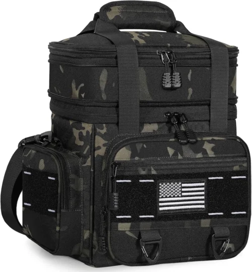 Nook Tactical Insulated Lunch Box Men Double Deck Heavy Duty Cooler Bag