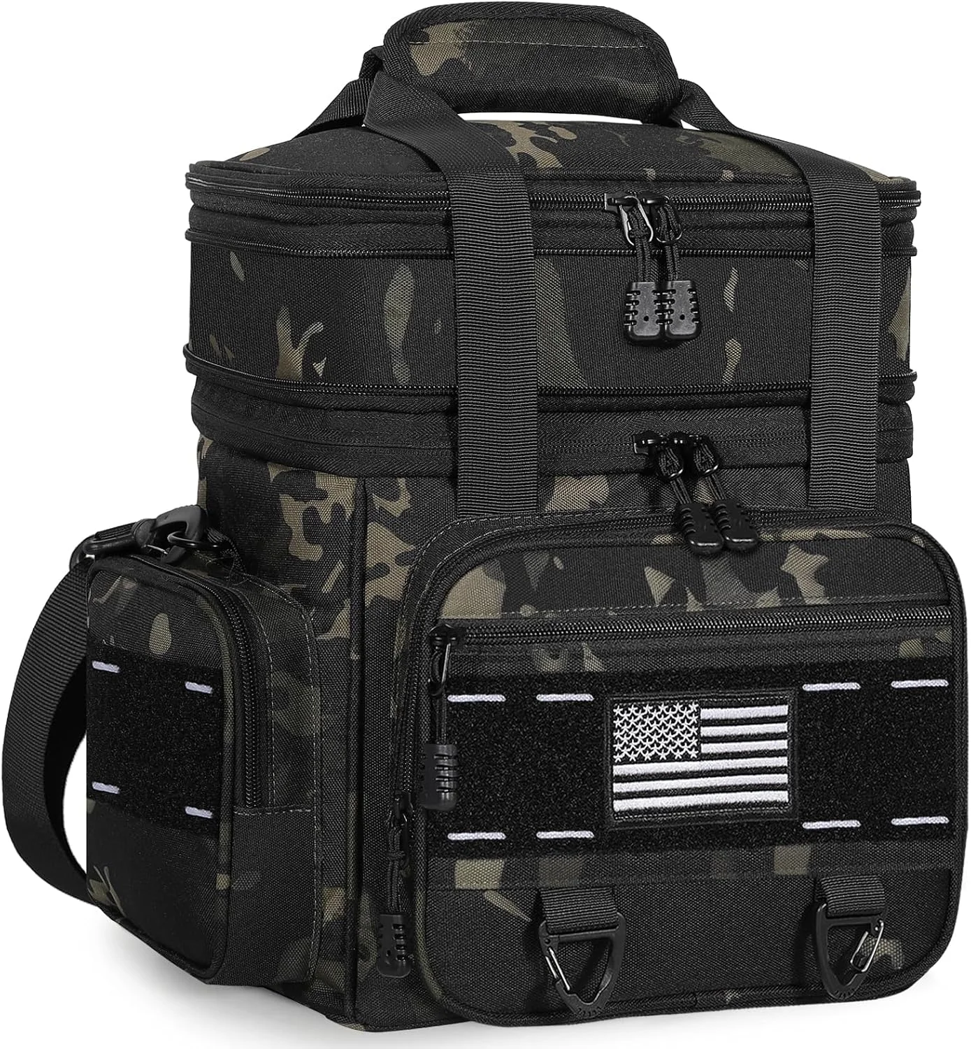 Nook Tactical Insulated Lunch Box Men Double Deck Heavy Duty Cooler Bag