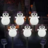 Nook Halloween Pumpkin Stake Lights, Set of 10 Decorative Solar Pumpkin Lights, Waterproof Halloween Decorations for Outdoor Garden and Yard