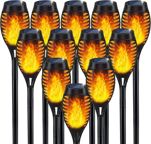 Alternative view of Nook Solar Torch Light with Flickering Flame for Halloween Decorations