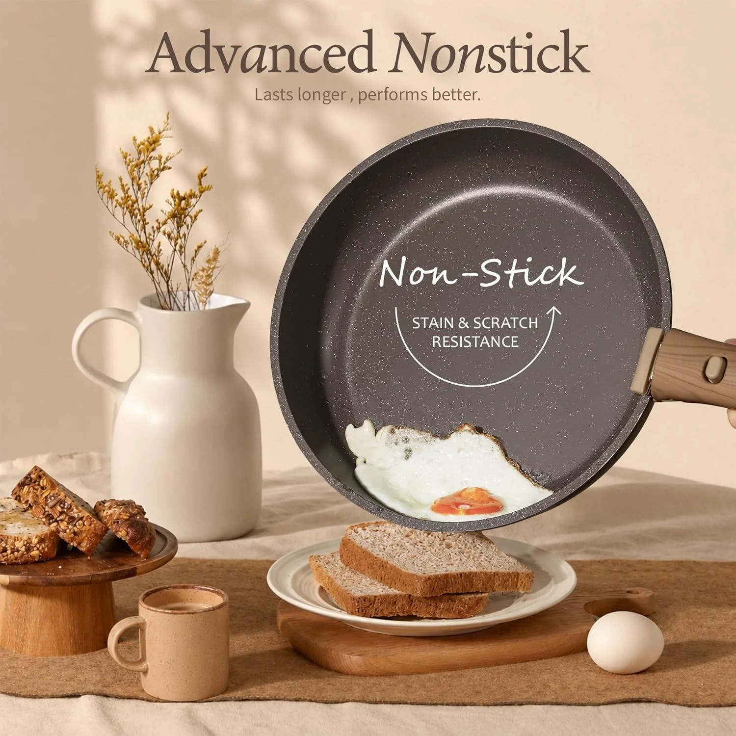 Nook CAROTE 27pcs Pots and Pans Set Non Stick, Detachable Handle Cookware - Image 3