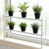 Nook Expandable Window Sill Plant Shelf, Narrow Expandable Window Shelf for Plants Kitchen Sink Organizer Stackable Shelves for Kitchen Counter, Windowsill Plants, Bathroom Vanity (Black)