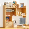 Nook Desktop Bookshelf, High-Capacity Desk Hutch Organizer, White
