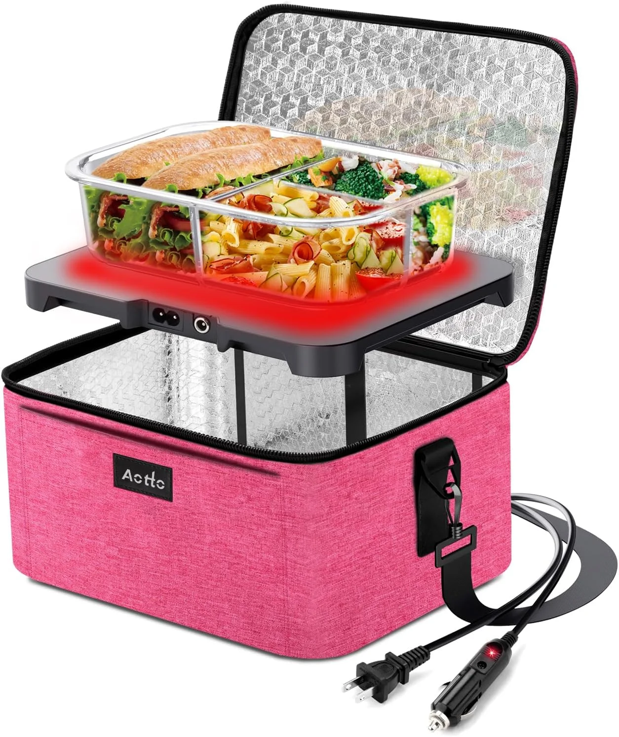 Nook Portable Oven, Electric Lunch Box Food Heater - 12V/24V/110V 3-in-1 Car Food Warmer - Mini Personal Microwave Heated Lunch Box Warmer for Car, Truck - Image 3