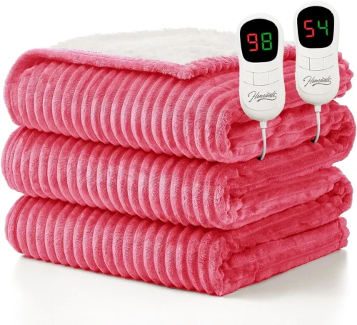 Alternative view of Nook Homemate Heated Blanket Electric Heating Throw 50x60 Soft Flannel Sherpa