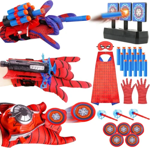 Alternative view of Nook 2 Sets Spider Web Shooters for Kids Halloween Party Favors Cosplay Launcher Gloves with Wrist Toy Set Hero Webs Shooter for Kids