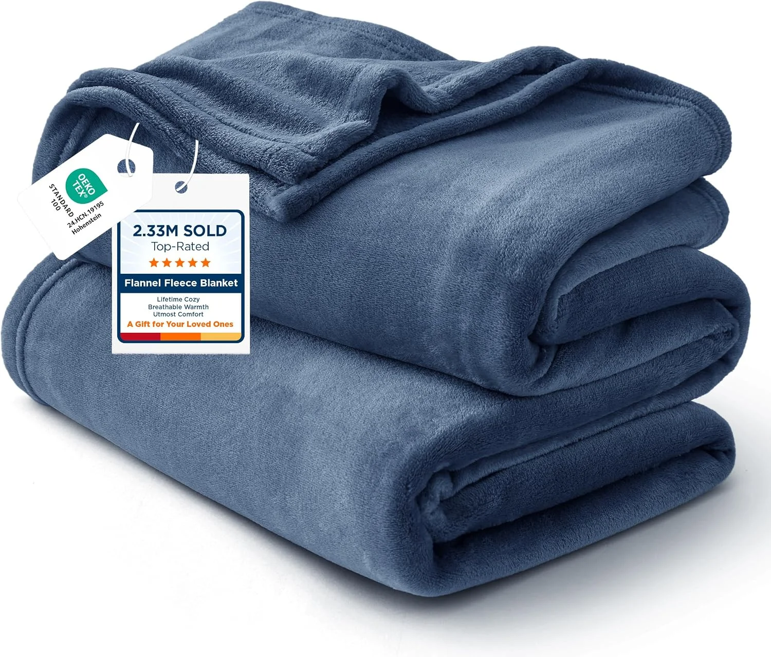 Nook Bedsure Soft Cozy Warm Fleece Bed Blanket Queen Size Navy 90x90