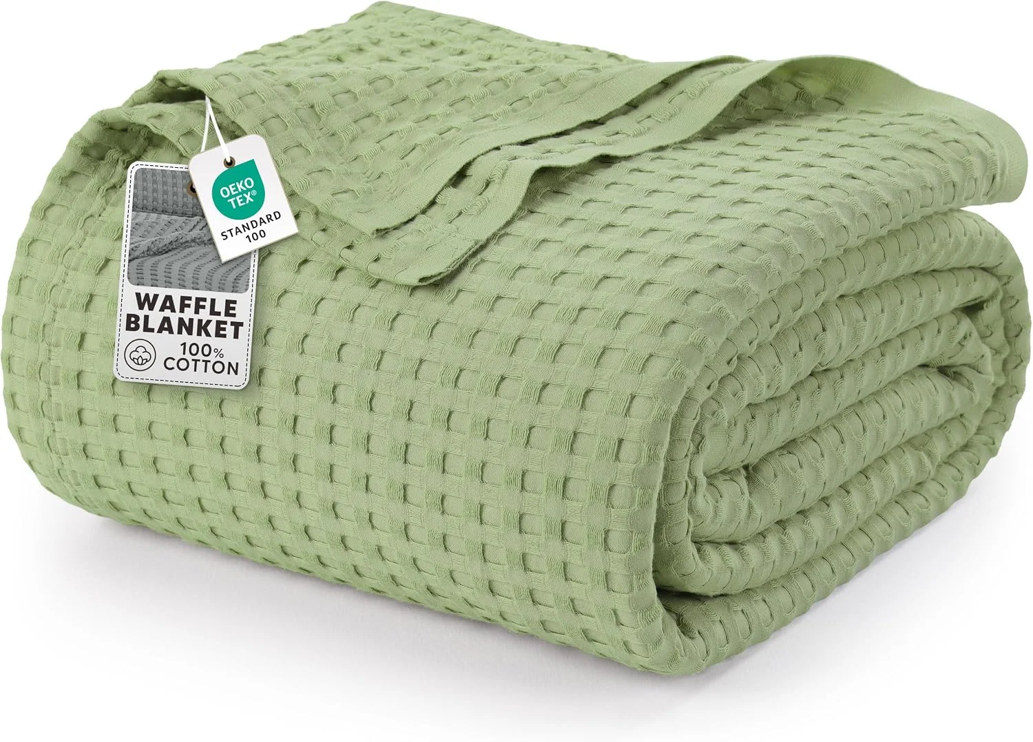 Nook Utopia Bedding 100% Cotton Waffle Blanket Queen Size White, 90x90 Inch