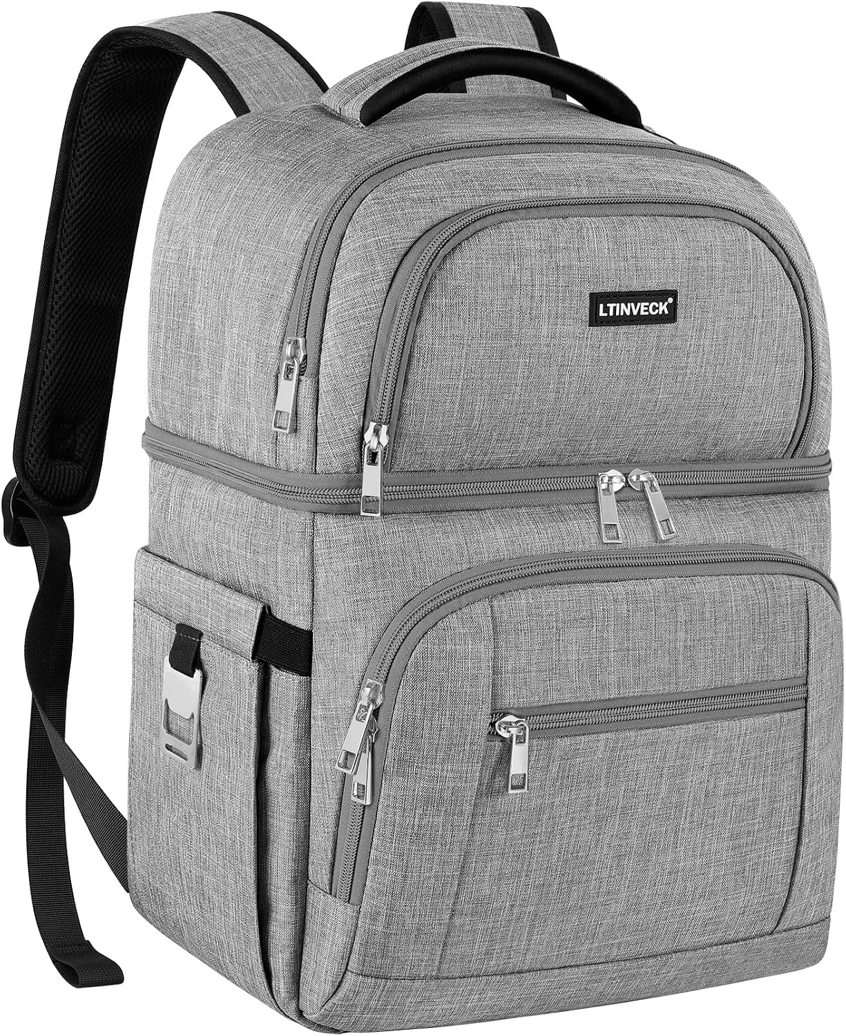 Nook Backpack, Insulated Backpack Cooler Leakproof Double Deck Cooler Bag for Men Women RFID Lunch Backpack - Image 4