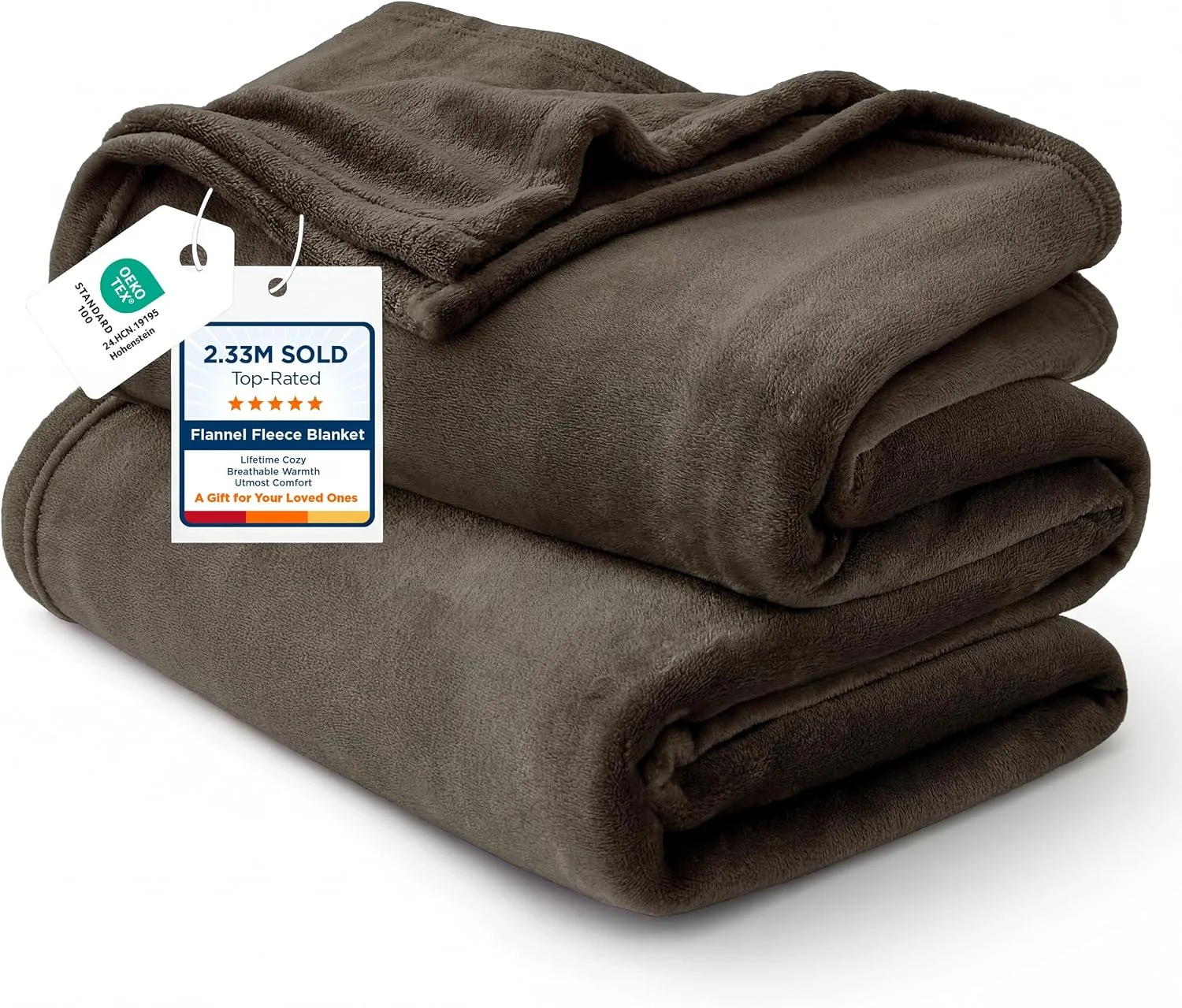 Nook Bedsure Soft Cozy Warm Fleece Bed Blanket Queen Size Navy 90x90 - Image 2