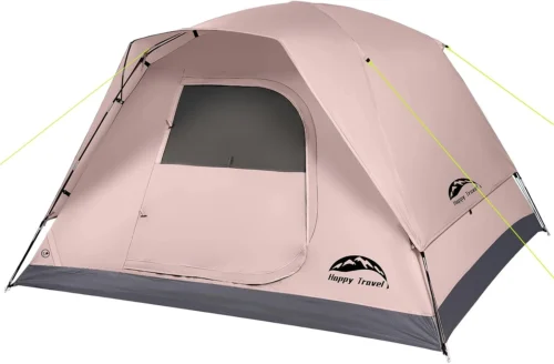 Nook Travel Camping Tent, 4 Person Dome Tents for Camping with Rainfly, Waterproof Clip Easy Setup Portable Family Tent