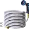 Nook Garden Hose, Stainless Steel Water Hose, Flexible with a 10-Mode Nozzle Sprayer, 5/8'' Outside Diameter