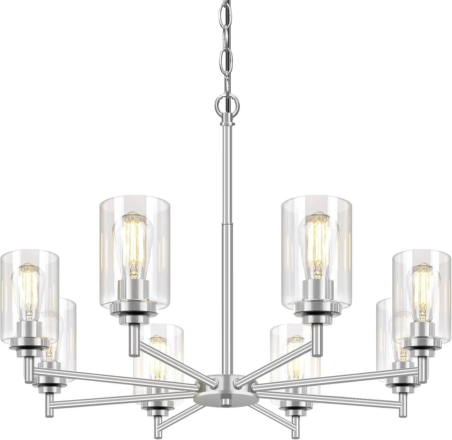 Nook 33.5'' Dia 8-Light Chandelier for Dining Room Kitchen Island - Image 2