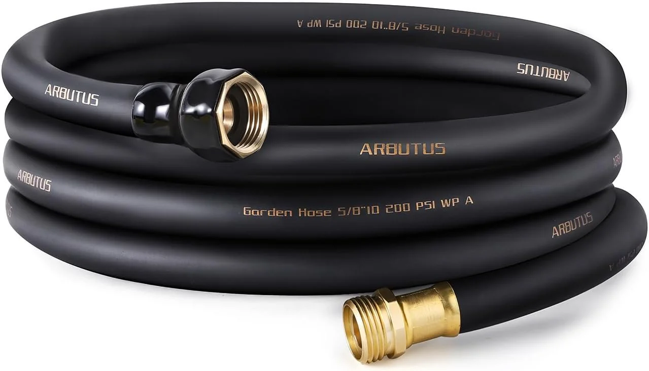 Nook Hose 5/8 x 100ft, Brass Rubber Heavy Duty Water Hose 600 PSI Burst Pressure