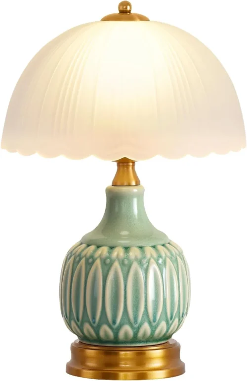 Alternative view of Nook Table Lamps Ceramic Retro Lamp, 15. Modern Bedside Nightstand Traditional Lamps