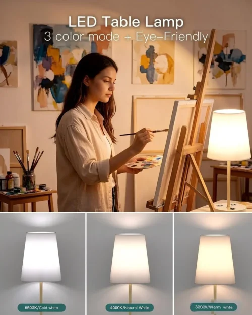 Alternative view of Nook Bedroom Table Lamp, Dimmable
