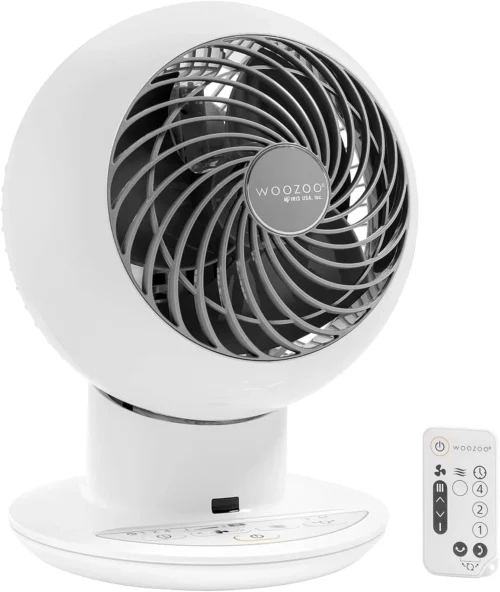 Nook USA WOOZOO Air Circulator Fan with Remote, Oscillating, 5 Speeds, 82ft Max Air Distance