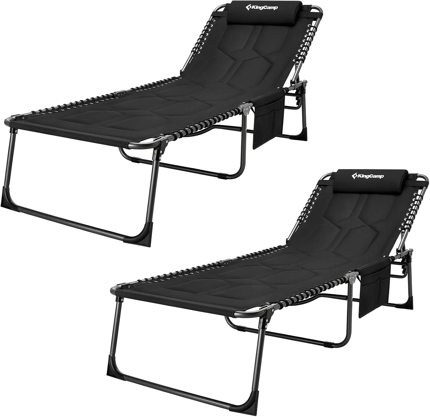 Nook Oversized Tanning Chair, Extra-Wide Padded Folding Chase Lounge Chairs Portable Adjustable 5-Position 440lbs