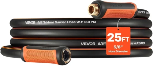 Alternative view of Nook Garden Hose, 200 ft 5/8 Heavy Duty Rubber Water Hose with 10 Mode Nozzle, 150PSI Working & 600PSI Burst