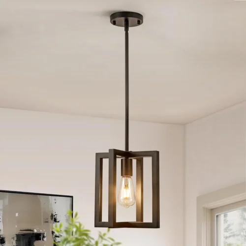 Alternative view of Nook 6-Light Gold Pendant Light, Modern Farmhouse Dining Room Light Fixtures Over Table
