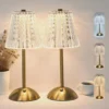 Cordless Rechargeable Table Lamp, Dimmable, 3-Color Temperature, Set of 2