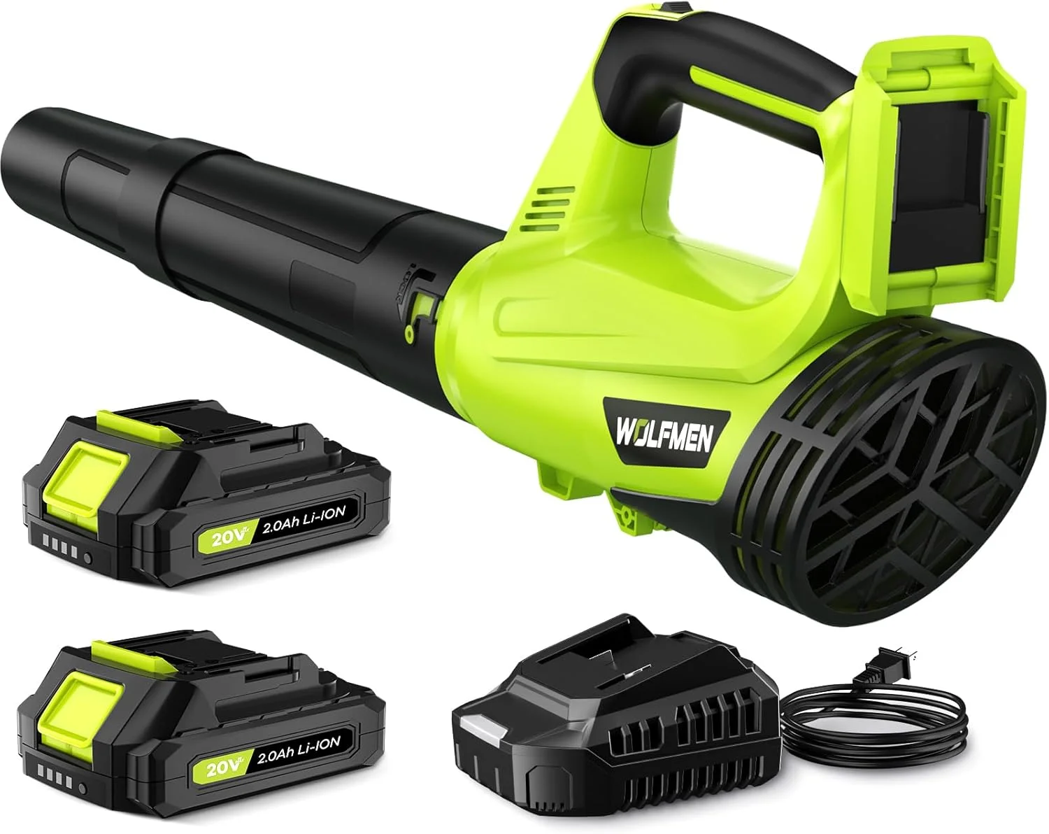 Blower, Electric Cordless Leaf Blower with 2 Batteries and Charger, 2 Speed Mode - Image 2