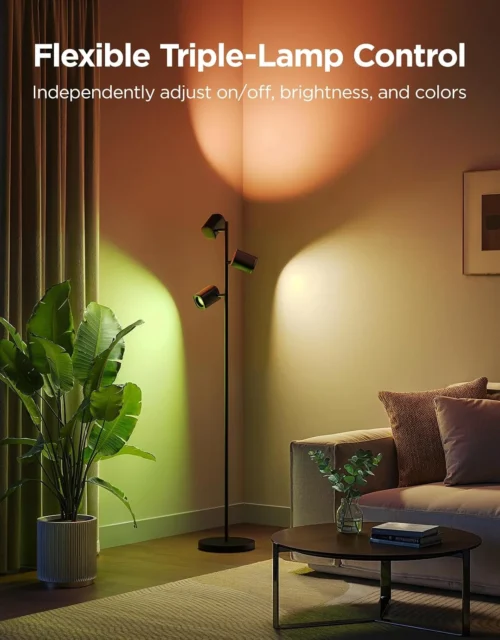 Alternative view of Nook Tree Floor Lamp with 3 Rotatable Lights