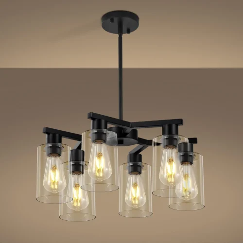 Alternative view of Nook 4-Light Black Modern Farmhouse Chandelier