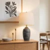 Nook 24.5 Vintage Ceramic Table Lamp Single-Rustic Boho Accent Nightstand Lamps