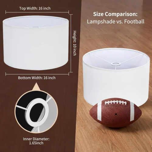 Alternative view of Nook Drum Lamp Shades Set of 2 16 Top x 16 Bottom x 10 High
